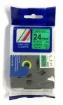 Brother TZ2-751 / TZe-751 kleebisteip, 24 mm, must tekst, roheline taust