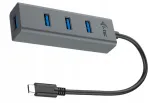 Metallist USB 3.0 jagaja, 4 porti, USB-C kaabliga