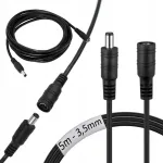 Toitepikendusjuhe IP-kaameratele, 5 m, DC 12V, 3,5 mm