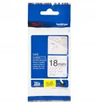 BROTHER TZe-SE4 kleeplint, 18 mm x 8 m, valge musta tekstiga