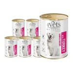 Koerakonservid 4Vets Natural kalkunilihaga, 6 x 400 g