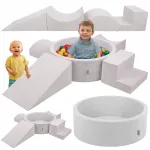 KiddyMoon vahum&auml;ngukomplekt lastele, 200 palli, ruudukujuline
