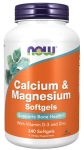 Toidulisand NOW Caltsium & Magnesium vitamiin D ja tsingiga, 240 tabletti