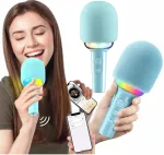 Juhtmevaba RGB-valgustusega ja Bluetoothi laste karaokemikrofon