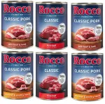 Rocco Classic koerakonservid, 6 x 400 g, veiseliha, sealiha, lambaliha, s&uuml;damet&uuml;kid