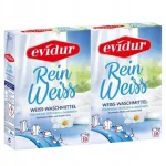 Kardinate ja valge tekstiili pesupulber Evidur, 2 x 600 g