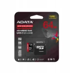 M&auml;lukaart ADATA 64 GB micro SDXC UHS-I U3 V30 A2 100/80MBs fotokaameratele
