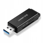 Ugreen CM104 SD/microSD kaartide USB 3.0 lugeja must