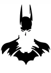 Autokleebis BATMAN Dark Knight Gotham taustata, 15 x 12,3 cm