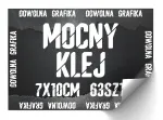 Logoga kleebised, ristk&uuml;likukujulised, tugev liim, 7x10 cm, 63 tk