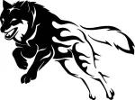 Kleebis autole JUMPING WOLF hunt, 15 x 20,1 cm