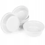6 valgest plastikust matka kaussi komplekt, 0,5 l