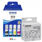 Tindikomplekt 4x 104 T00P6 + mahuti C9344, sobib EcoTank ET-14100, ET-1810, ET-2830
