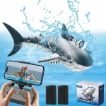 Kaugjuhtimisega Shark paat HD kaamera, pihustiga ja LED, 2.4GHz &ndash; lastele, basseini ja j&auml;rve jaoks