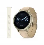 Garmin Venu 4 41 mm nutikell, kuldne, silikoonist ja nahast rihmaga