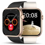 Naiste nutikas k&auml;ekell SMARTWATCH PL, kuldse tooniga, 4 lisarihmaga