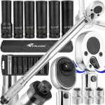 Velje p&ouml;&ouml;rdemomendi v&otilde;ti 1/2" 28-210 Nm CrMO CrV 6 otsikuga ja kohvriga