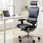 Ergohuman 2 Elite ergonoomiline kontoritool naturaalnahast must, p&ouml;&ouml;rlev