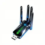 Traadita USB v&otilde;rgukaart WiFi 6 1800Mbps Bluetooth 5.4, 4 antenniga, Windows
