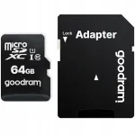 M&auml;lukaart GOODRAM microSD 64 GB, 100 MB/s, adapteriga