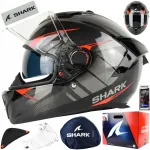 Integreeritud kiiver Shark Spartan GT Pro Kultram Carb must/punane, suurus L