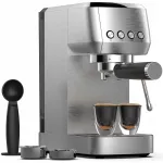 Espresso kohvimasin 1350W, 1,3 l mahutavus, roostevabast terasest korpus, piimavahustaja