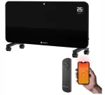 Elektriline k&uuml;tteseade 2000 W, must klaas, rattad, kaugjuhtimispult, WiFi, 82 cm