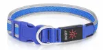 USB-laetav helendav koera kaelarihm siniste LEDidega, M suurus