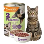 2 Friends niiske kassitoit veiselihaga, 72% lihapadjakestega kastmes, 415 g