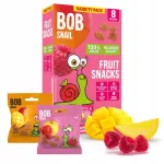 BOB SNAIL n&auml;rimiskommid mangoga ja vaarikatega, ilma suhkruta ja gluteenita, 160 g, 8 tk