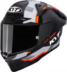 Mootorratta kiiver KYT R1R Carbon Zone oranž, suurus M