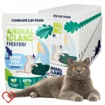 Animal Island niiske kassitoit valge kalaga, 12 x 85 g