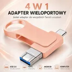 USB-m&auml;lupulk 512GB, 4-in-1, USB-C, Micro USB, Lightning