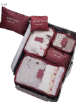 SHEIN BURGUNDY S07 reisikotid komplekt, 6 tk