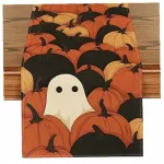 Halloween&rsquo;i laualaudlina k&otilde;rvitsate, kummituste ja lilledega, 40x140 cm