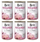 Brit Pate Meat koerakonservid 6 x 400 g, kana ja kalkun, kutsikatele