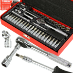Otsikute ja rataslihvijate komplekt 4&ndash;14 mm, Torx T10&ndash;T40, Allen, 42 tk, 1/4