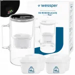Vee filtreerimise kann Wessper D2 BOROSILICATE, 3 l, LED, 5 filtriga
