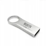 128 GB metallist USB 2.0 m&auml;lupulk auguga ja graveeritava nimega