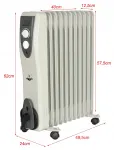 &Otilde;liradiaator ELFUEGO 2500W, 11 segmenti