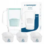 Wessper D1 SOLID 2,8 l veefilter, hall, koos 10 filterkassettiga