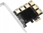 USB-pesade adapterplaat ekskavaatorile, 6 pesa, PCI-E 1X USB tugevdagaja
