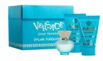 Versace Pour Femme Dylan Turquoise EDT komplekt 5 ml ja 2 x 25 ml du&scaron;igeel