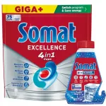 Somat Excellence 4in1 n&otilde;udepesukapslid, 75 tk + 250 ml puhastusvahend