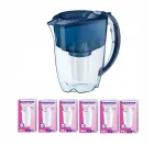 Aquaphor Prestige 2,8 l tumemasinine veefiltrikann 6 A5 Mg kassettidega