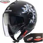 Motorratturi kiiver Caberg Riviera V4 X Mia, must mati/valge/hall, XS