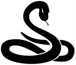 Kleebis autole v&otilde;i mootorrattale SNAKE, 15 x 17,5 cm, taustata