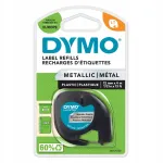 DYMO LetraTag plastiklint, 12 mm x 4 m, h&otilde;bedane