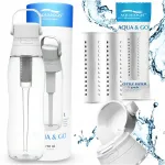 Aqualogis Aqua&Go 750 ml valge filtriga veepudel 2 filtriga