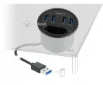 Lauale paigaldatav USB-jaotur 4x USB 3.2 Delock 64153